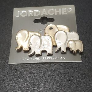 Jordache herd of elephants brooch